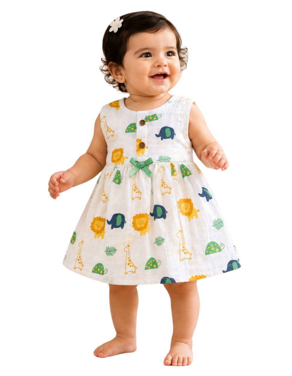 Baby Girl Muslin Frocks - Assorted Print Pack of 2