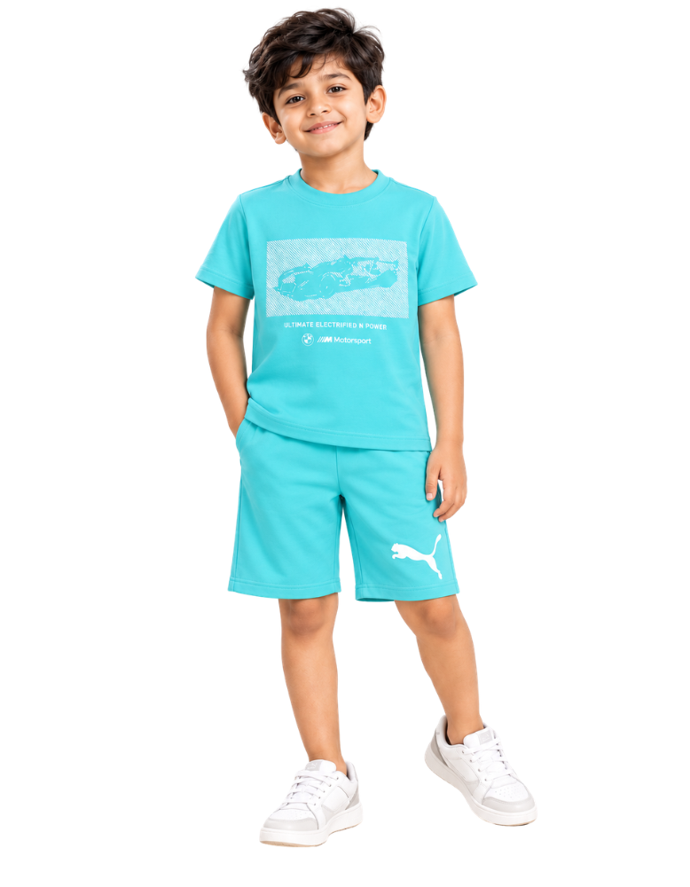Motorsport Printed Coord Set - Aqua Blue