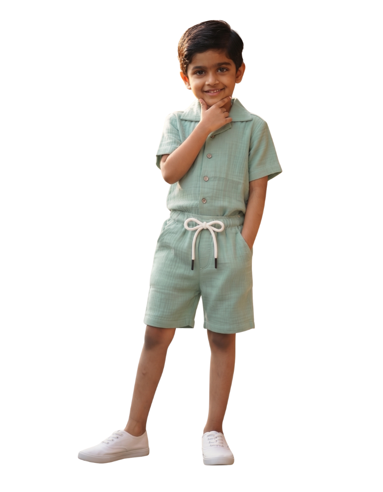Muslin Co-Ord Set - Mint Green